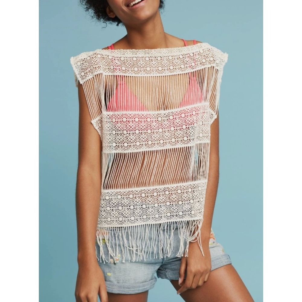 CALLAHAN x ANTHROPOLOGIE Crochet Fringe Top